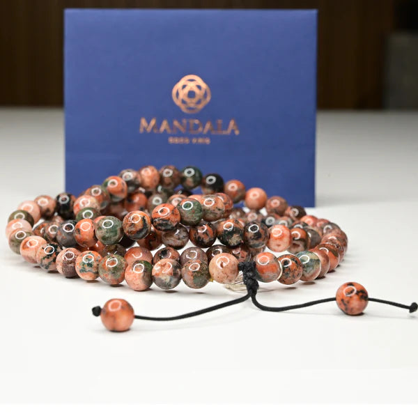 Mexican Fire Agate Mala