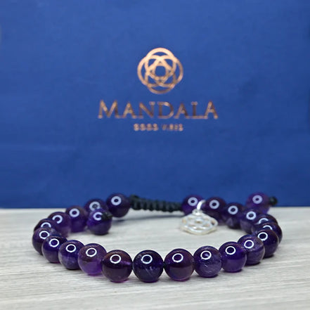 Brazilian Dark Amethyst Bracelet Wavelength 730 THz