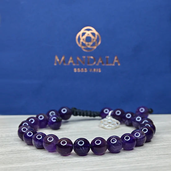 Brazilian Dark Amethyst Bracelet Wavelength 730 THz