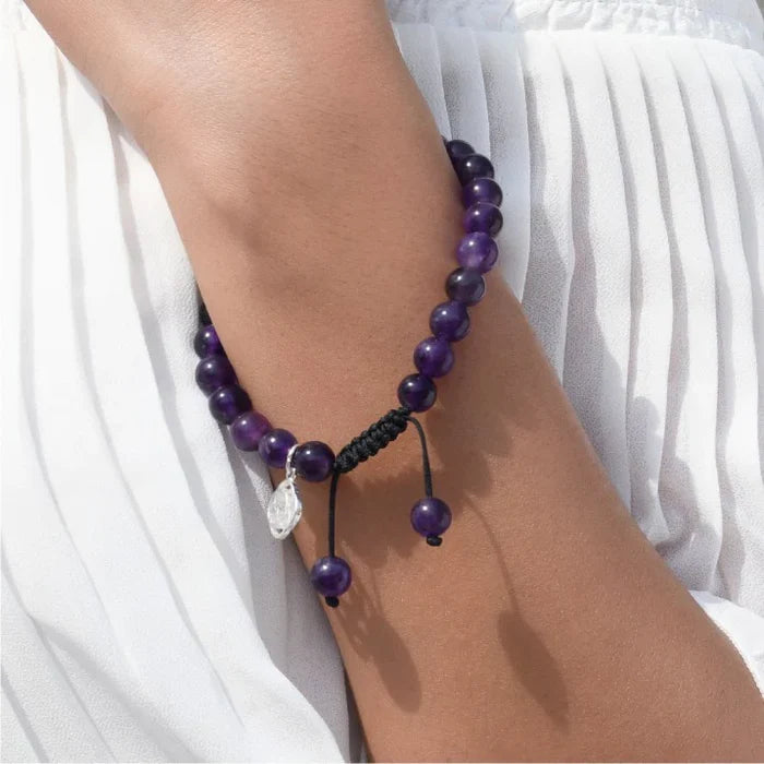 Brazilian Dark Amethyst Bracelet Wavelength 730 THz