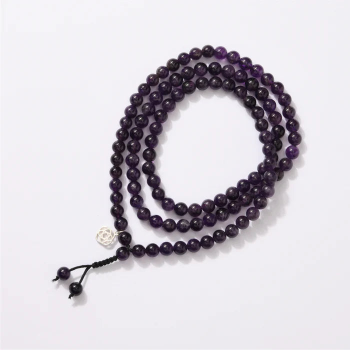 Brazilian Dark Amethyst Mala Wavelength 730 THz