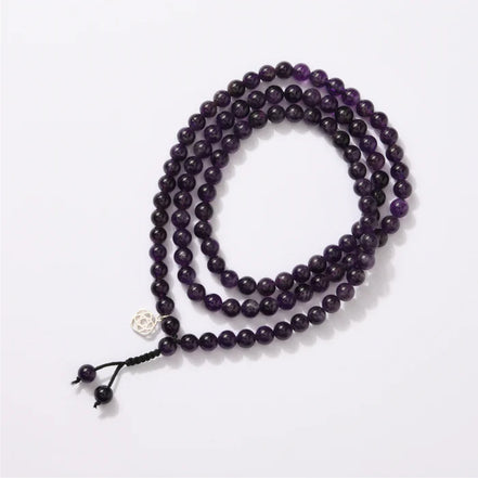 Brazilian Dark Amethyst Mala Wavelength 730 THz