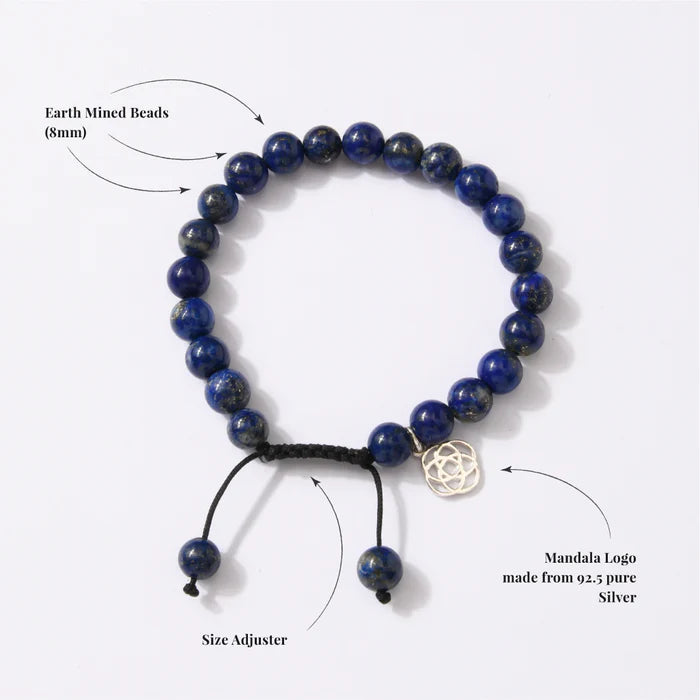 Afgan Lapis Lazuli Bracelet Wavelength 430 THz