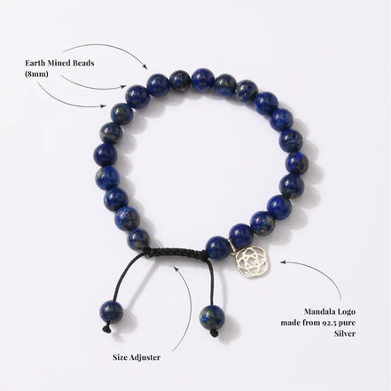 Afgan Lapis Lazuli Bracelet Wavelength 430 THz
