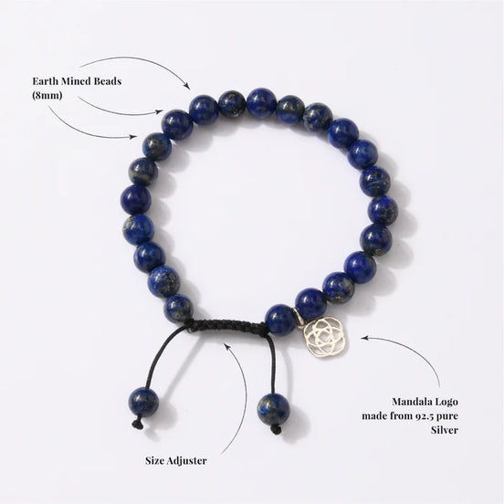Afgan Lapis Lazuli Bracelet Wavelength 430 THz