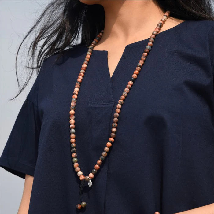 Mexican Fire Agate Mala