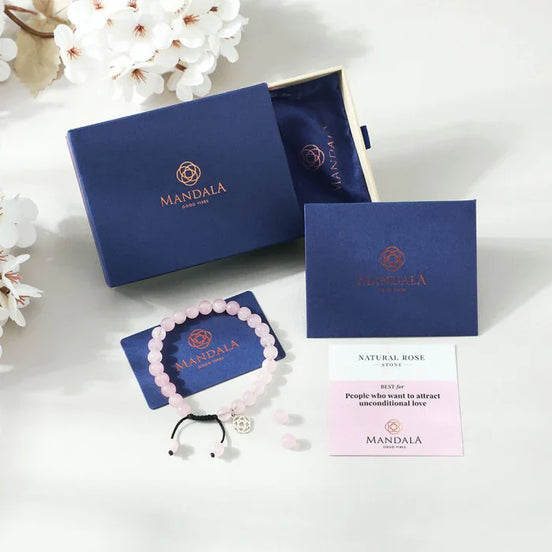 Madagascan Rose Quartz Bracelet Wavelength 450 THz