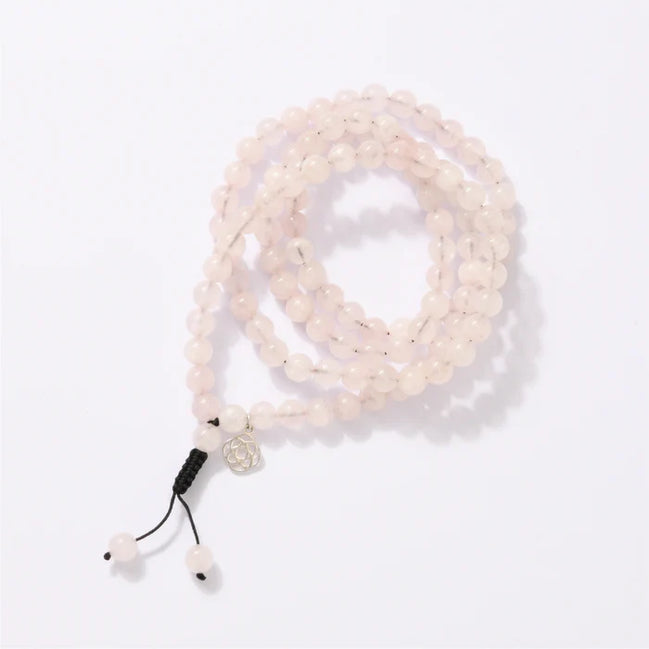 Madagascan Rose Quartz Mala Wavelength 450 THz