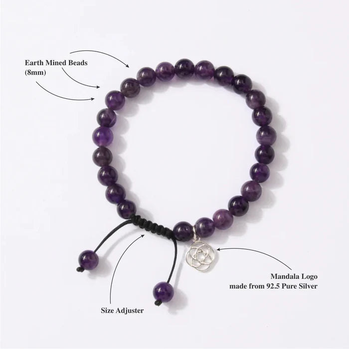 Brazilian Dark Amethyst Bracelet Wavelength 730 THz